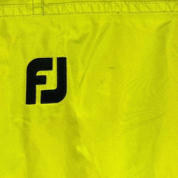 DryJoys FootJoy Golf Rain Shirt Jacket Mens M Yellow Short Sleeve 629 - Picture 9 of 9